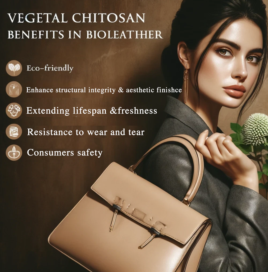 vegetal chitosan for bio-leather
